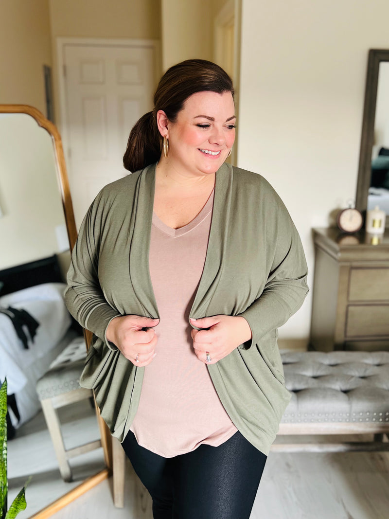 The Cocoon Cardi Olive
