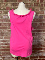 Cacique Pink Ruffle Tank Size 26/28