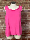 Cacique Pink Ruffle Tank Size 26/28