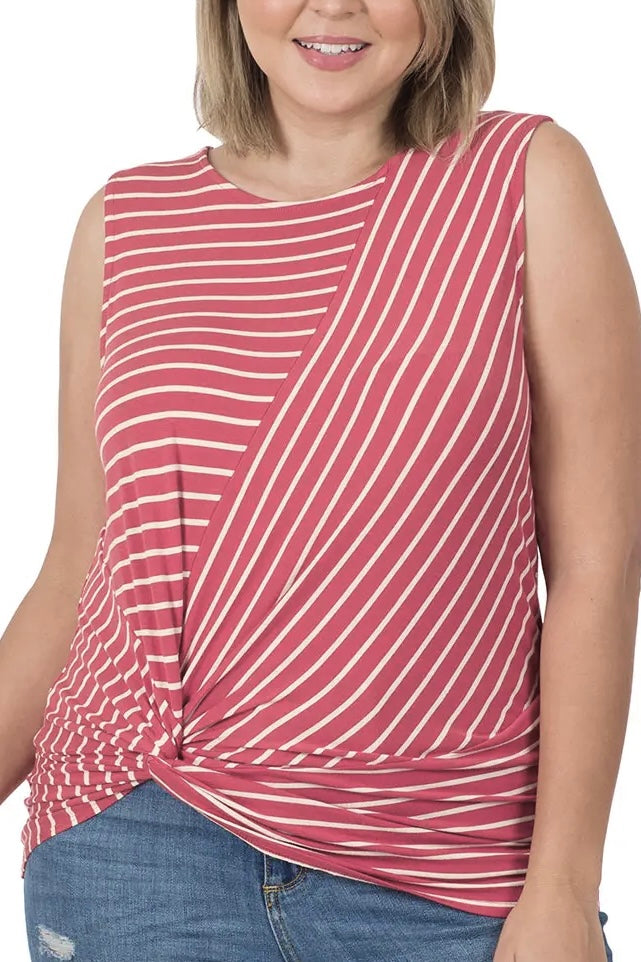 Knot Your Type Striped Tank