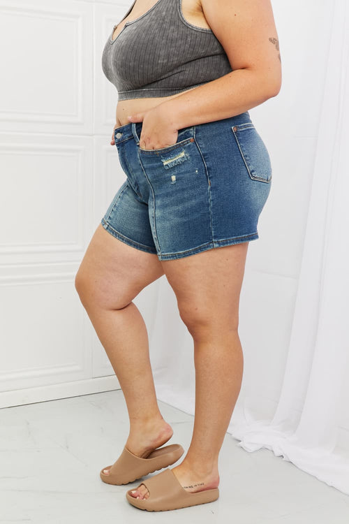 Judy Blue Amber Front Seam Shorts-ONLINE ONLY