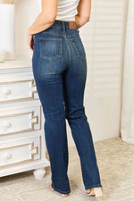 Judy Blue Elastic Waistband Slim Bootcut Jeans in Dark Wash - ONLINE ONLY