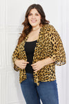 Wild Muse Animal Print Kimono in Brown - ONLINE ONLY