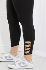 Ready For Action Ankle Cutout Active Leggings in Black - ONLINE ONLY