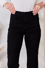 Judy Blue Rhinestone Embellished Slim Jeans - ONLINE ONLY