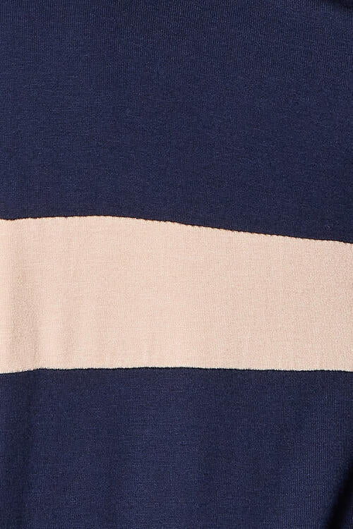Navy Color Block Open Cardigan - ONLINE ONLY