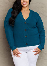 Kiss Me Tonight Button Down Cardigan in Teal - ONLINE ONLY