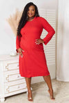 Classy Christmas Long Sleeve Dress - ONLINE ONLY