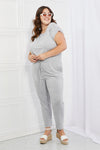 Comfy Days Boat Neck Jumpsuit in Grey - ONLINE ONLY