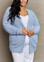 Falling For You Open Front Popcorn Cardigan - ONLINE ONLY
