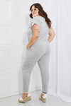Comfy Days Boat Neck Jumpsuit in Grey - ONLINE ONLY