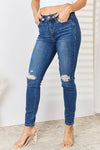 Judy Blue High Waist Distressed Slim Jeans - ONLINE ONLY