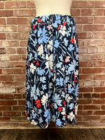 Time and Tru Blue Floral Skirt Size XXL